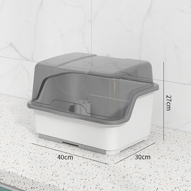 L 특대형 오프화이트 [배수구설계, 하단 물받이] 브라운커버