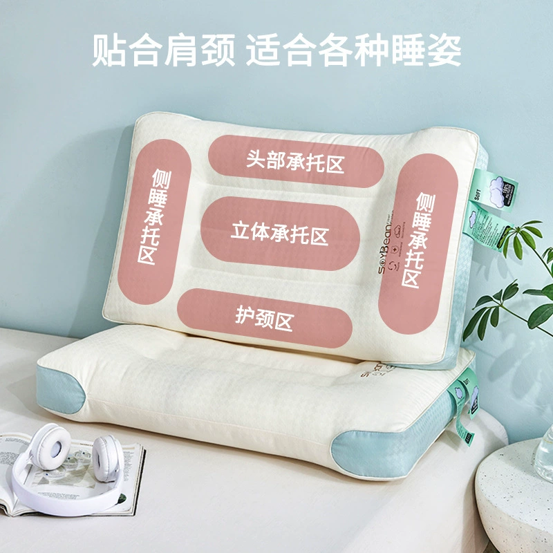 Three dimensional neck pillow for students, with neck protection, washable