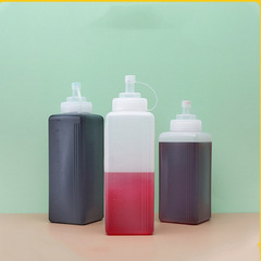 Large Diameter Jam Bottle Plastic Squeeze Bottle Food Grade Squeeze Bottle Salad Sauce Bottle Condiment Bottle Commercial Thickened Type 