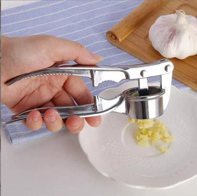 A3336压蒜器家用多功能两用捣蒜器核桃夹厨房不锈钢色手动蒜泥器