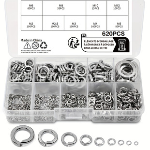 620pcs M2M2.5M3M4M5M6M8M10M12 ���P�304���|Ȧ���|�M�Ϻ��b