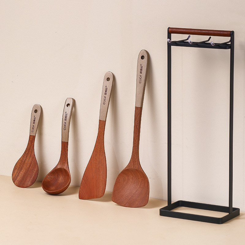 [5종세트] 주걱 + 튀김주걱 + 국숟가락 + 밥숟가락 + 걸이걸이