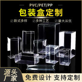 批发通用PVC透明胶盒多规格PET空白折叠塑料盒多工艺包装盒可定制