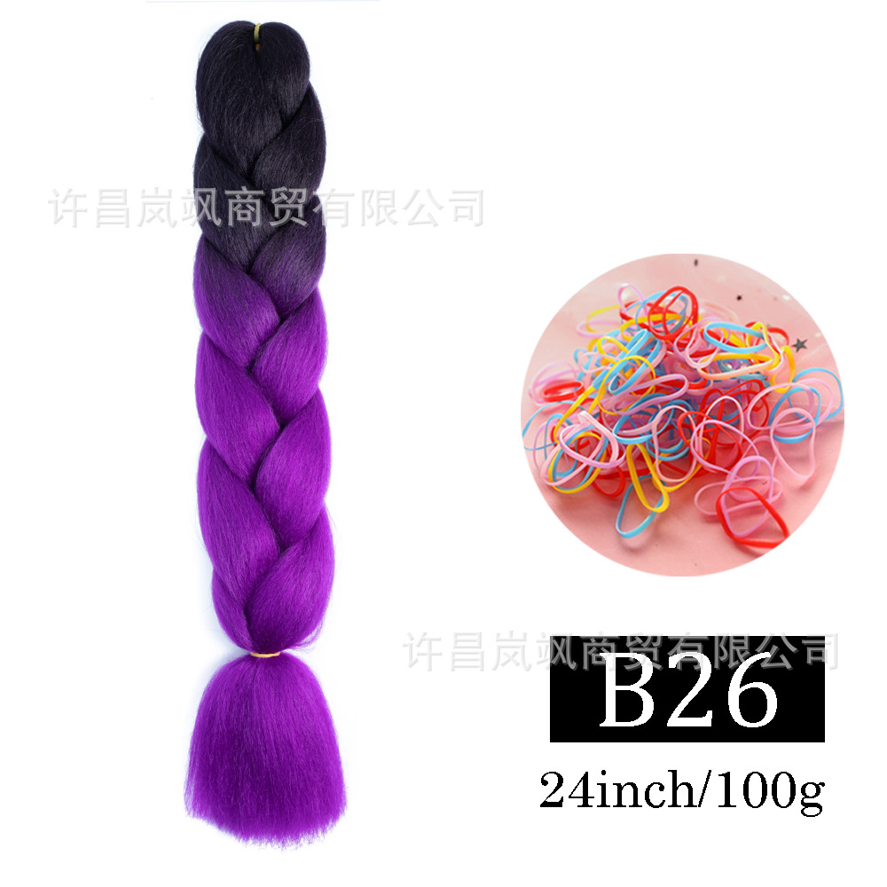 Peluca de trenza grande africana, color, trenza sucia, cuerda para el cabello, degradado, fibra química, trenza grande, reggae, hip-hop, trenza sucia, trenza