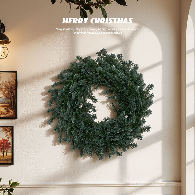 Navidad transfronteriza guirlanda de dos colores Simulación de cifrado de plantas de pinas de caña Guirlanda de Navidad colgante al por mayor image 3