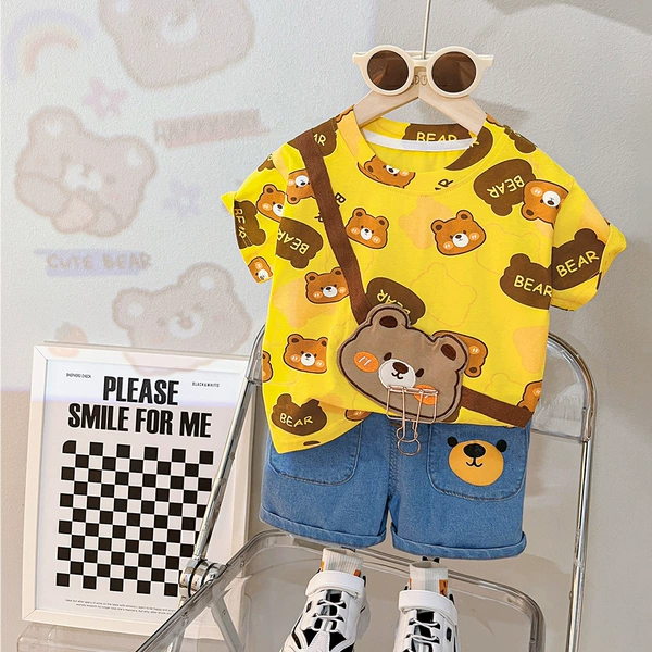 Bag, yellow sleeves, with short sleeve