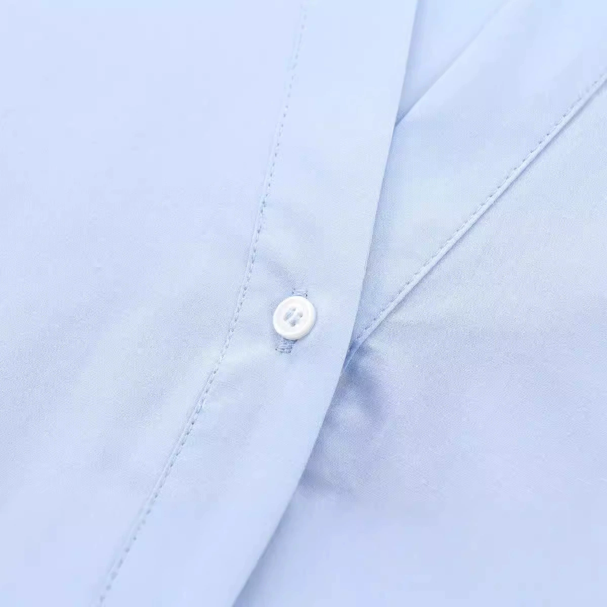 Summer colored shirt for leisure, European style, loose fit, high collar