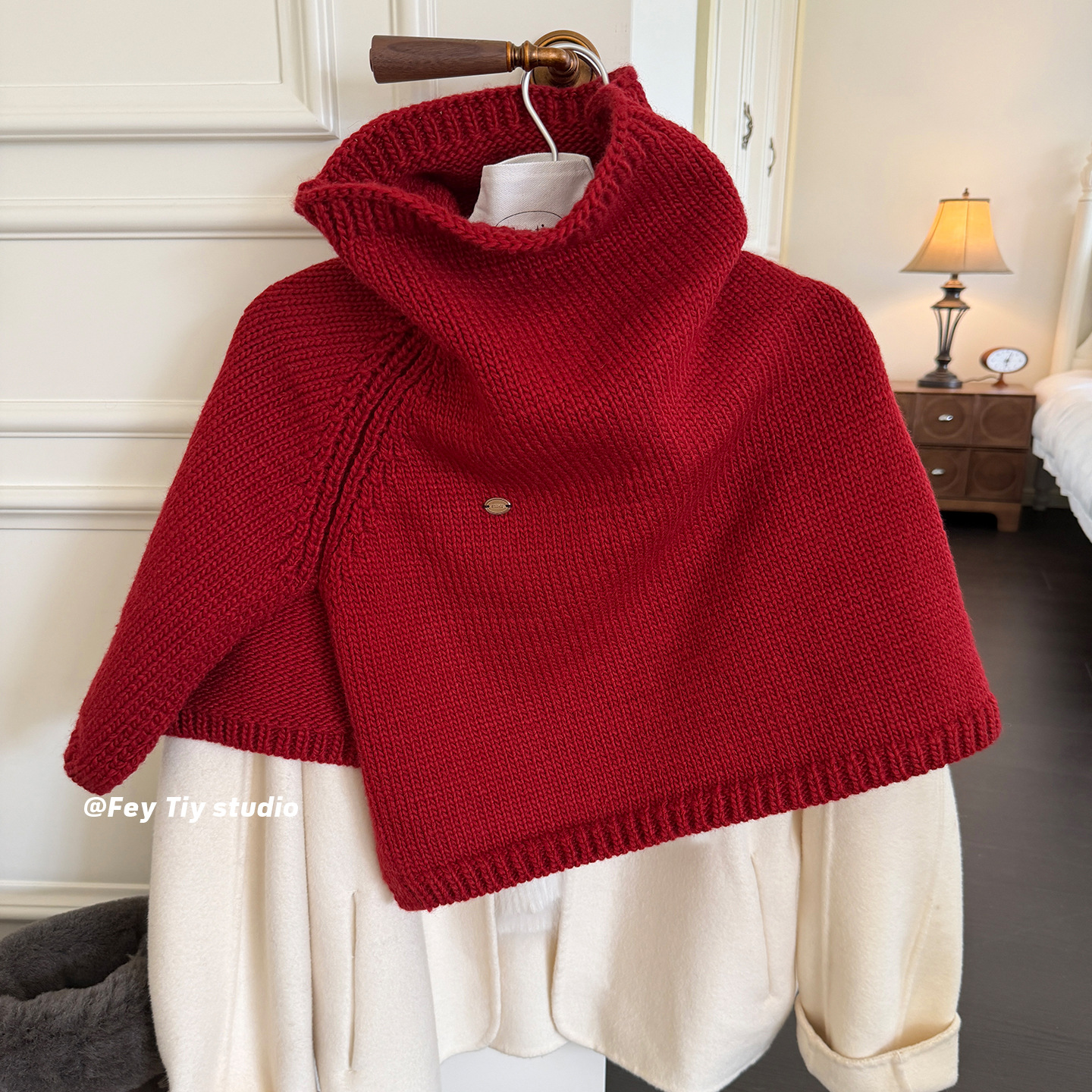 solid color colored knitted trench coat