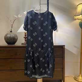 0545桑蚕丝斜纹绸连衣裙
