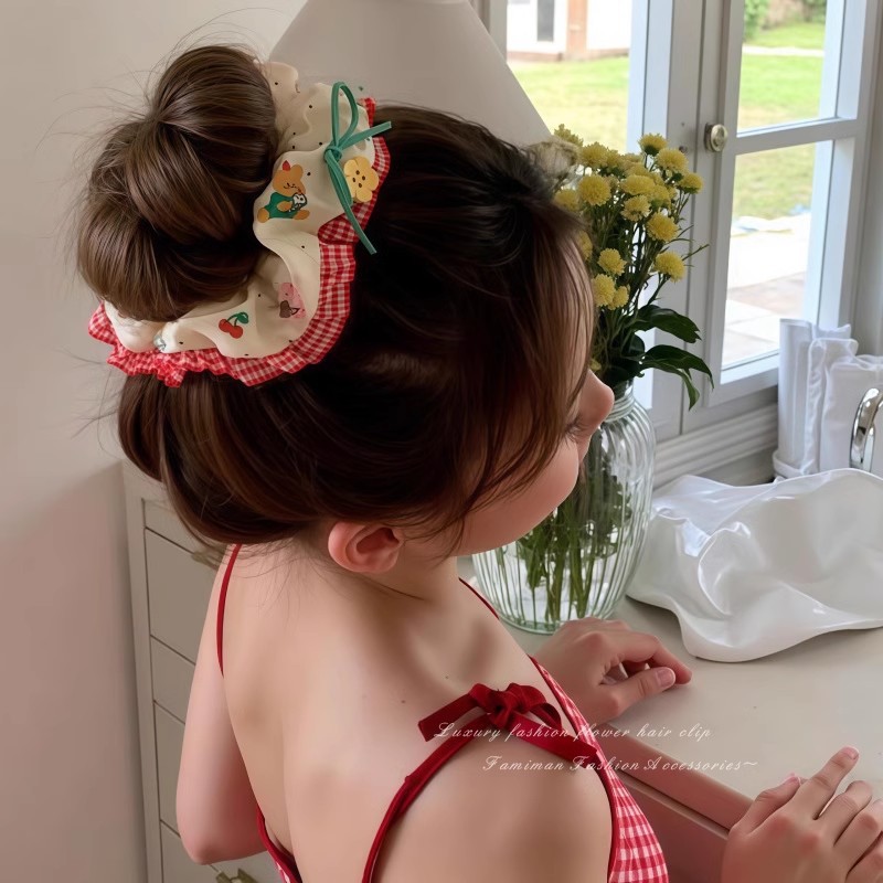 Botón borde de encaje anillo de cabello de intestino para mujeres 2025 nuevo cabello de cabello de alta resistencia cabello de banda de goma duradera