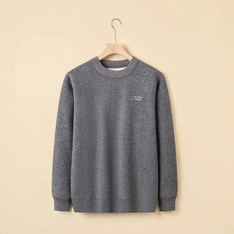 Keep warm set for elderly, warm comfortable thermal underwear, for middle age, round collar