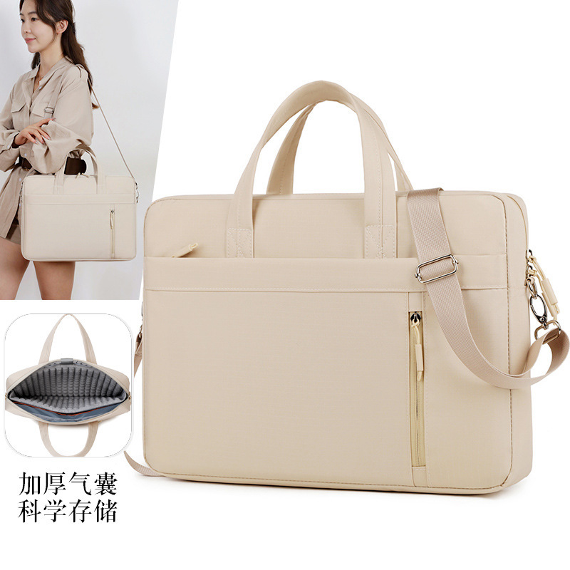 New 14inch Laptop Bag 16inch Men's Airbag Anti-Fall and Shockproof Lightweight Laptop Bag for Women with a High-End Feel