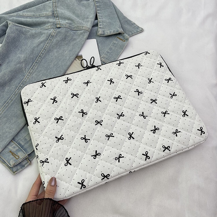 Ins Bow Computer Sleeve Bag 11 Inch iPad Pro Tablet Protective Case 14/15 Inch Laptop Storage Bag