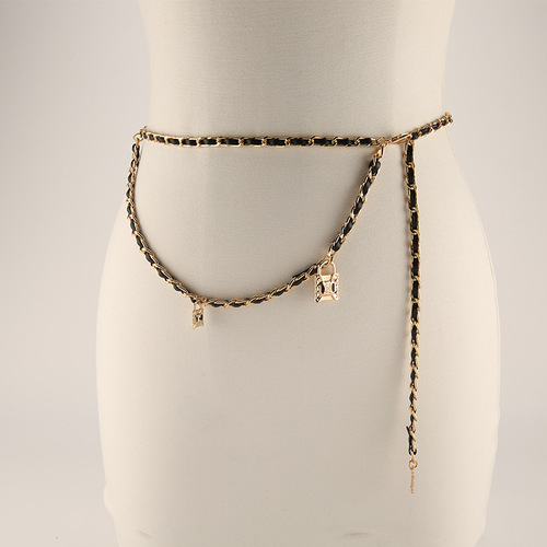 Metal skirt suit small fragrant waist chain fashion sense belt rope hot girl chain accessories  new trend