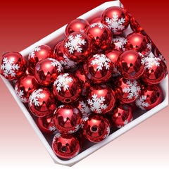 16mmクリスマス赤雪アクリルボールDIY携帯電話チェーンアクセサリービーズ飾りビーズ