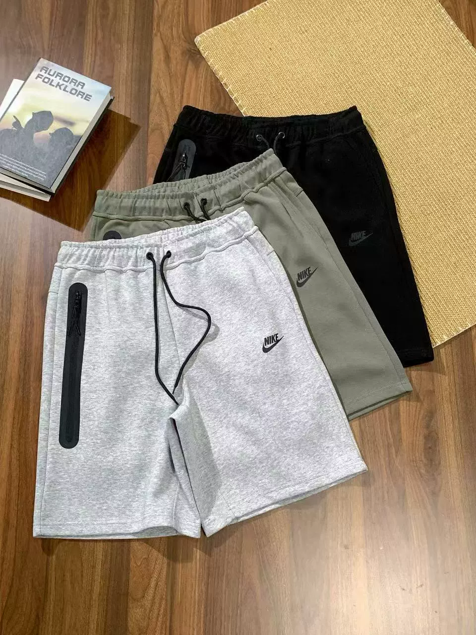 Высококачественные новые 25ss крючок новые мужские вязаные боковые складки спортивные шорты пяти четверти / pants FB8172