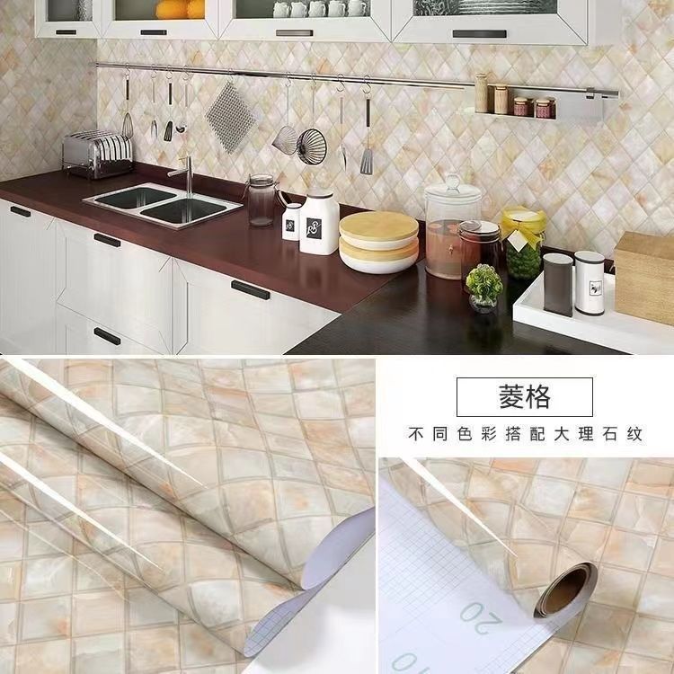 厨房防油贴纸防水自粘墙纸灶台面保护垫橱柜桌面大理石贴膜耐高温|undefined