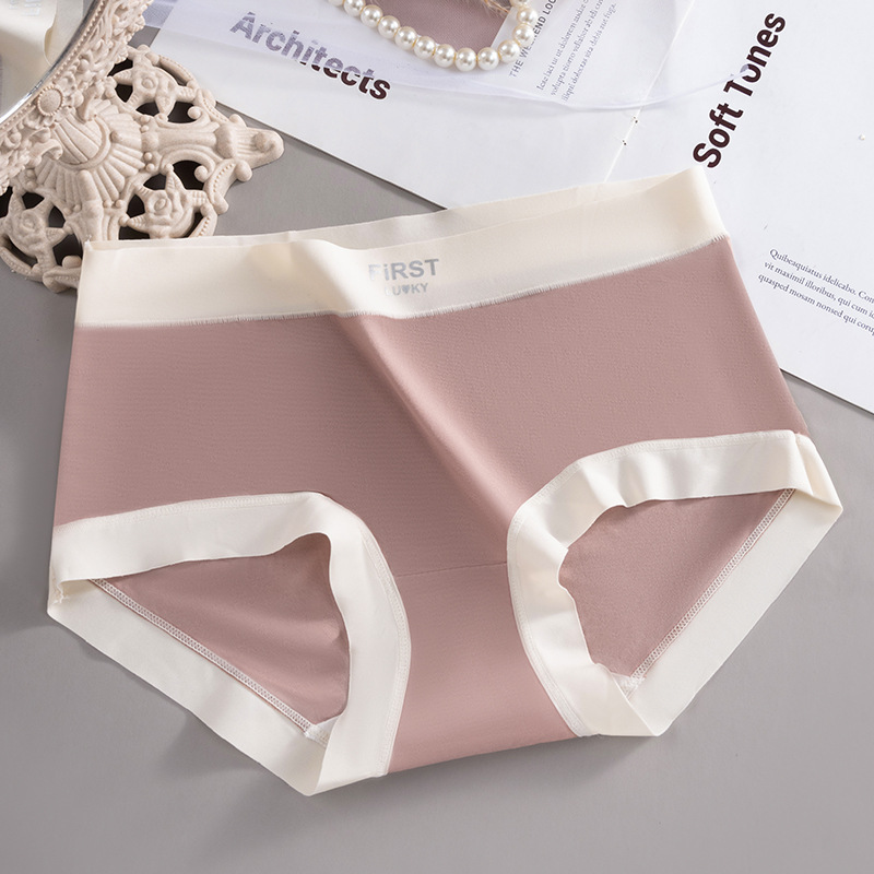 Bragas de niña con entrepierna alargada ~ Calzoncillos de cintura media sin costuras de gran tamaño 10A entrepierna antibacteriana anti-pellizco cadera transpirable para mujer calzoncillos