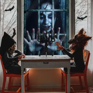 Hot Sale Halloween Horror Curtain Background,Halloween Curtain,Adult Movie Studio Indoor and Outdoor Party