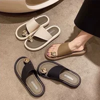 Slide JinbuKang, модные универсальные пляжные шлепанцы для отдыха на выход