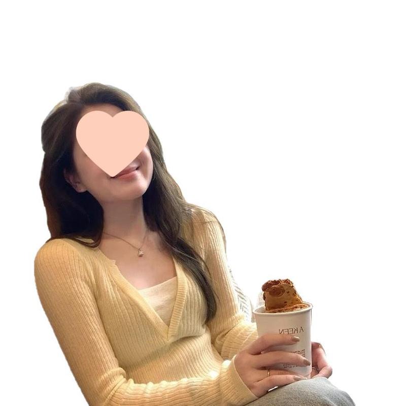 羊驼毛撞色假两件针织衫女浅春系修身上衣|undefined