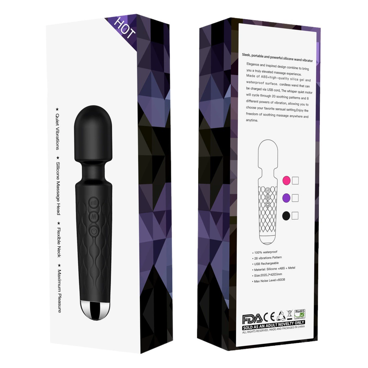 Jiuba Upgrade 20 Frequency Knight Сильный шок AV-палка Массажер для мастурбации Женская секс-игрушка Бесшумная Водонепроницаемая трансграничная