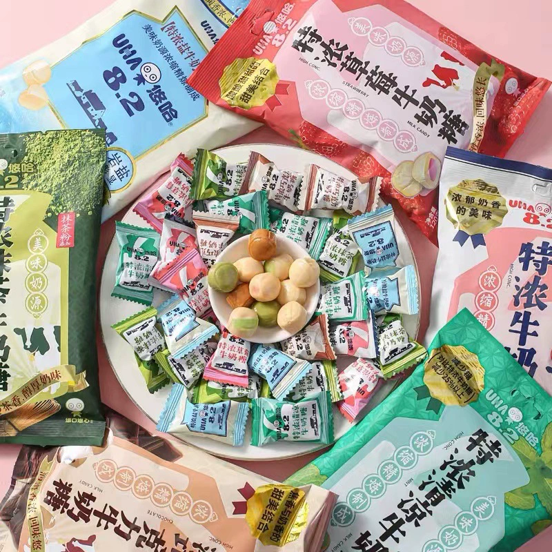 Конфеты с молочным вкусом UHA UHA Rich Milk Candy Bags Matcha Strawberry Flavor Wedding Candy Souvenir Hard Candy Snacks Wholesale