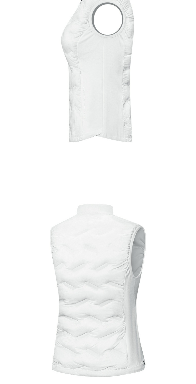Áo khoác lông vũ golf nữ cổ đứng giữ ấm mùa thu đông — YF749 [giữ ấm và giữ nhiệt/90% vịt nhồi/chống nước và chống gió] vest đen, YF749 [giữ ấm và giữ nhiệt/90% vịt nhồi bông/chống nước và chống gió] vest trắng chi tiết 14