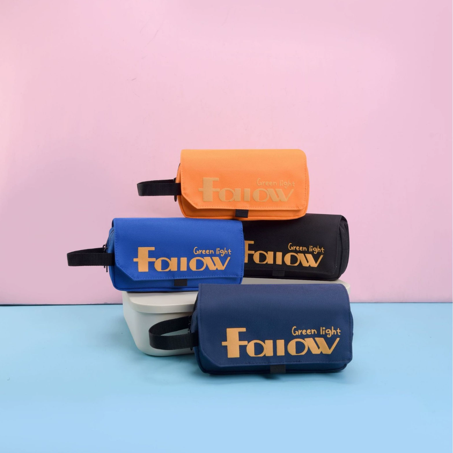 Новый стиль печати большой емкости двойной молнии для мужчин и женщин