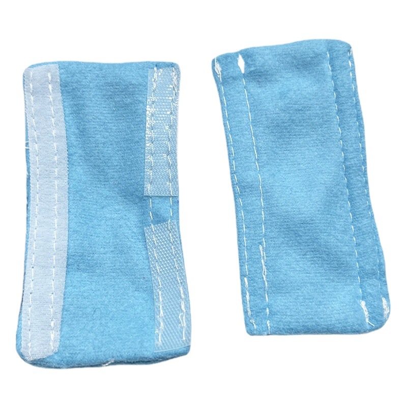 Transfronteriza de venta caliente de lana polar agradable para la piel de doble capa de velcro manga de tubo de franela oído anti-apriete artefacto nasal intubación de oxígeno almohadilla para el oído