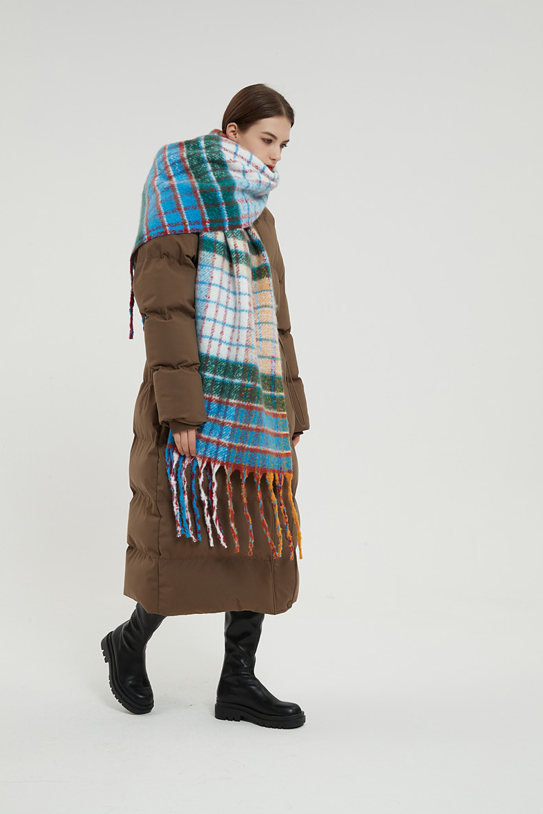 Neu Imitation Mohair Regenbogen Plaid frauen Winter Schal Verdickt Warme Schal_voghion.com