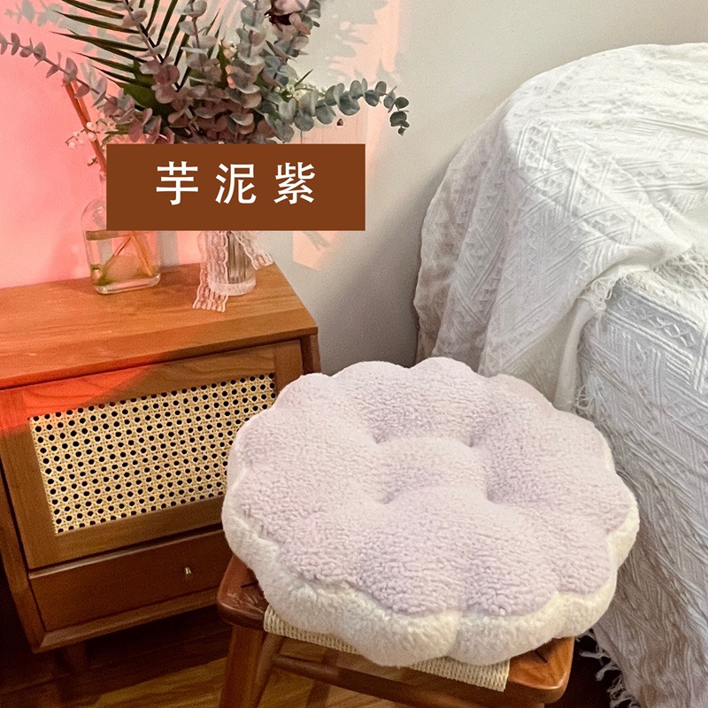 Biscuit invierno ins Red macaron engrosada cojín antideslizante sofá dormitorio Oficina Butt pad gratis