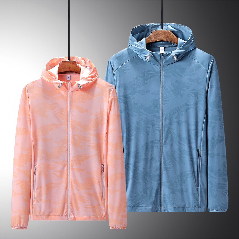 Summer silk camouflage hoody for men and women