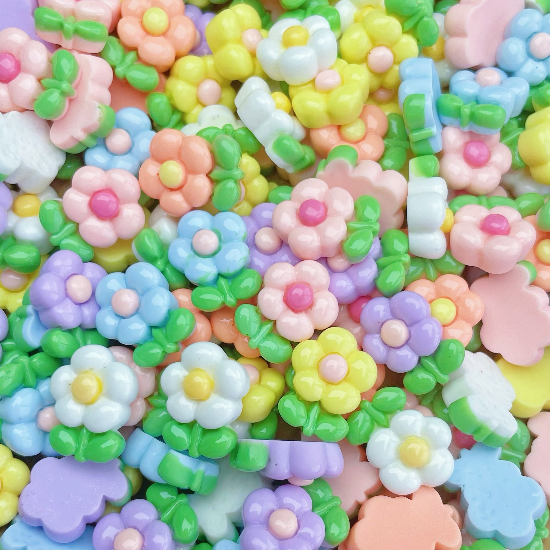 Mini brillante accesorios de resina caramelo flor paraguas tamaño pequeño uñas arte DIY joyería crema pegamento borde a juego horquilla