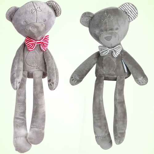BBSKY Baby Sleeping Doll Plush Doll Toy Bow Soothing Doll Bear