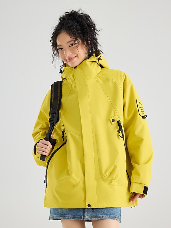 山系户外冲锋衣男防风防泼水两件套加绒加厚登山服女夹克连帽外套|undefined