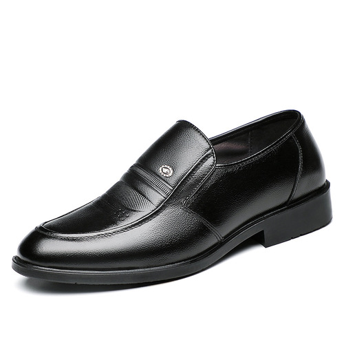 [First Layer Cowhide] Men's Leather Shoes Spring Genuine Leather Business Formal Wear Men's Middle-aged and Elderly Set-Toe Dad Breathable Men's Shoes