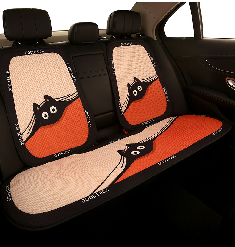 Cartoon cute women's four seasons universal breathable car cushion personalized Kitten Cat series Single piece cushion