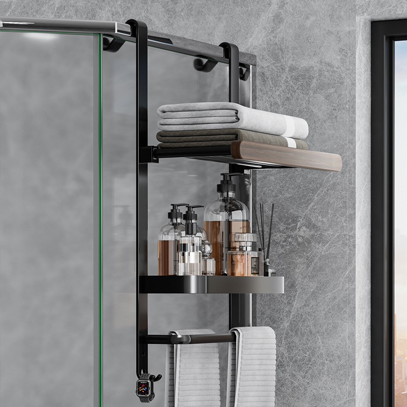 Toilet Towel Rack Punch-free Bathroom Toilet Shower Room Towel Rack Storage Rack Bath Towel Rack Toilet Towel Rack Punch-free Bathroom Toilet Shower Room Towel Rack Storage Rack Bath Towel Rack
