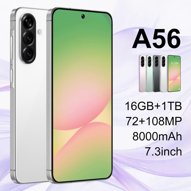 Cross-Border Hot-Selling A56 Android Smartphone 7.3inch Large Screen 16+1t Mobile Phone Source Factory Price Can Be Shipped on Behalf of Others