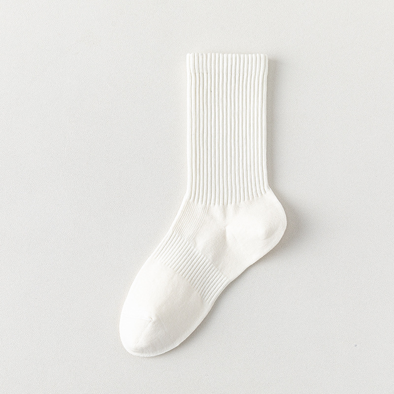 Calcetines de algodón de color sólido, calcetines de algodón resistentes a la bola, sin costuras, calcetines de embalaje independientes.