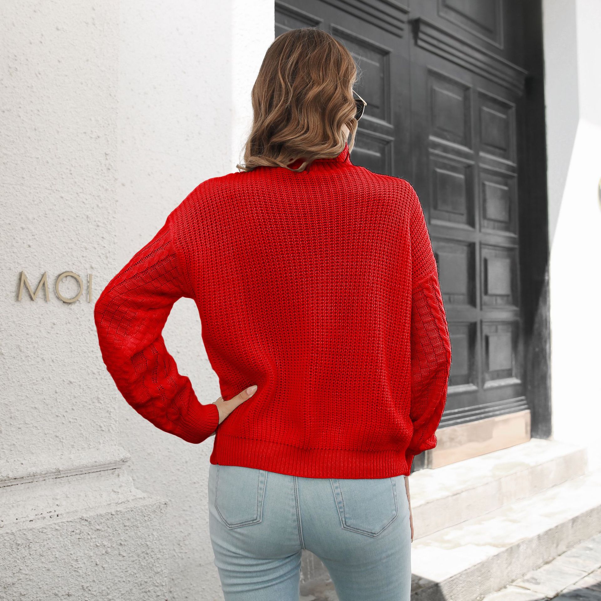 Design Three Dimensional Turtleneck Sweater Women Loose Autumn Winter Long Sleeve Sweater 5 Design Three Dimensional Turtleneck Sweater Women Loose Autumn Winter Long Sleeve Sweater