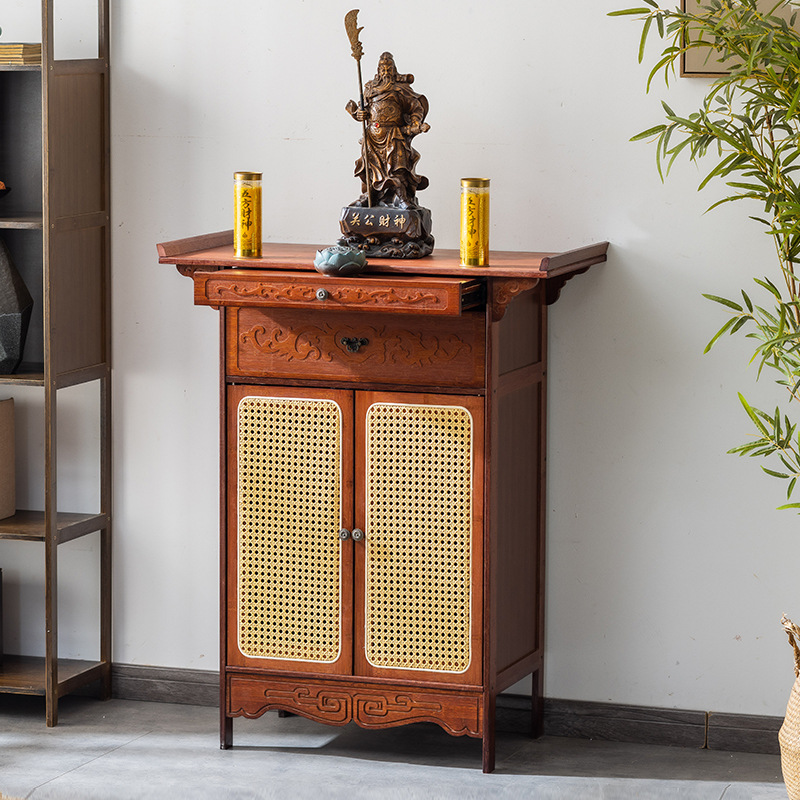 Modern Minimalist Entryway Table Against the Wall, New Chinese-Style Altar for Home Use, Incense Table, Buddha Altar, God of Wealth Altar