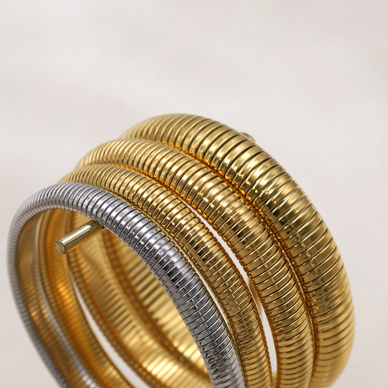 Titanium Steel Material Simple Style Solid Color Titanium Steel Bangle In Bulk