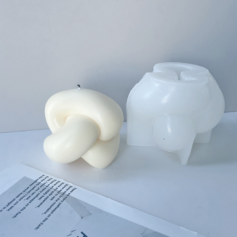 Jiahuimei INS viento lana nudo vela molde tridimensional nudo grueso vela aromaterapia jabón hecho a mano molde de silicona