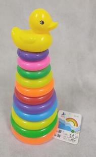 11-layer set of duck colorful Jenga rainbow ring small yellow duck ring children's educational toys boys and girls