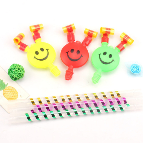 Large smiley face blowing the dragon, whistling and rolling children's toys, smiling face blowing the dragon, clown blowing the dragon street stall toys wholesale