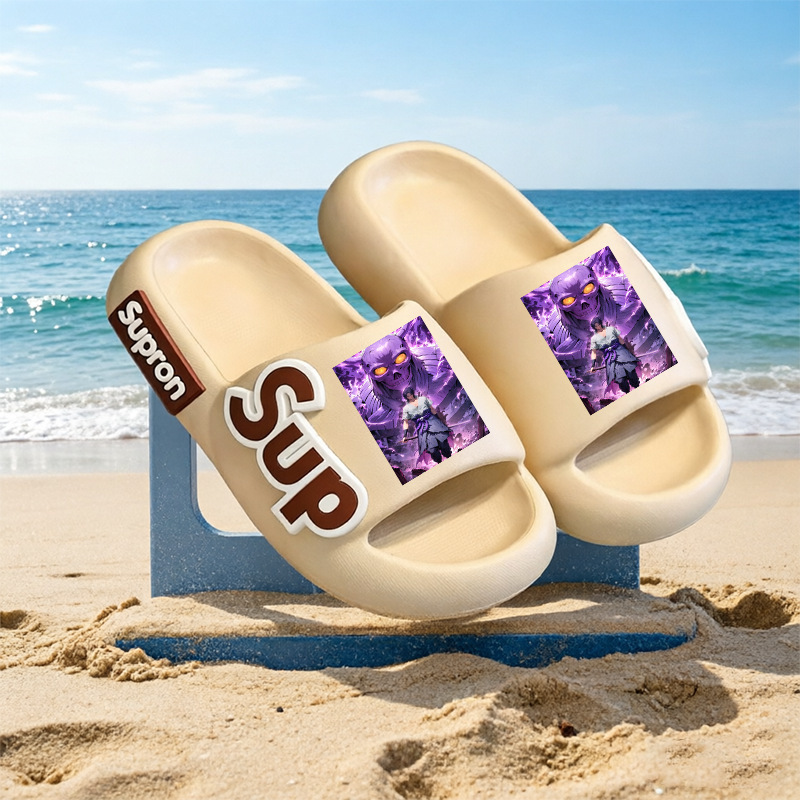 Naruto thickened summer children's slippers for older boys, indoor bathroom non-slip cartoon sandals for kids