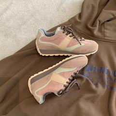 Grape Mother Trendy Color Block Casual Wear Fleece Board Sneakers Women's 2024 New Running Shoes