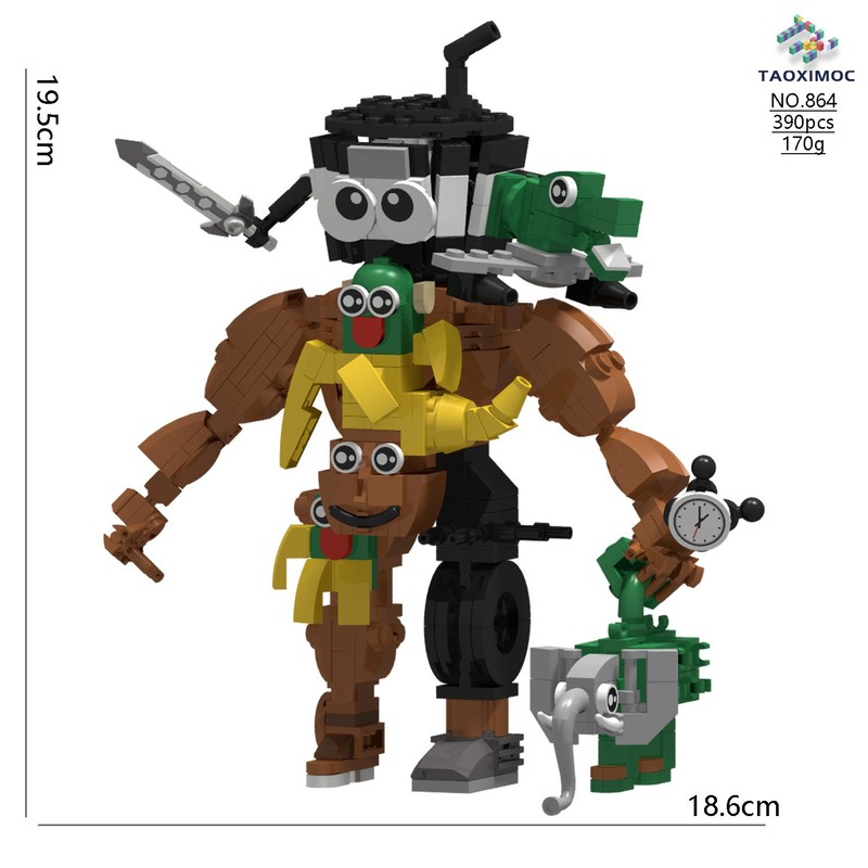 外国の AI 山と海の古典木の棒人間融合ビッグボス変異シリーズフィギュアビルディングブロック子供の教育組み立ておもちゃ|undefined